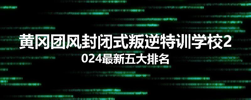 黄冈团风封闭式叛逆特训学校2024最新五大排名