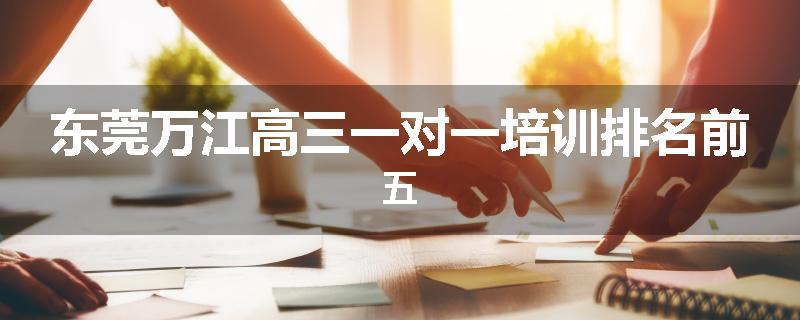 东莞万江高三一对一培训排名前五