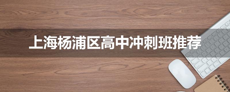 上海杨浦区高中冲刺班推荐
