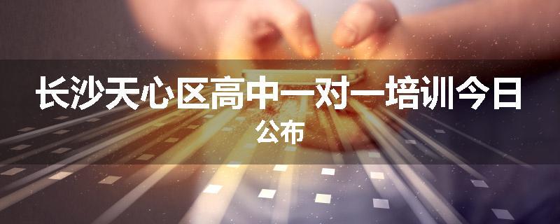 长沙天心区高中一对一培训今日公布