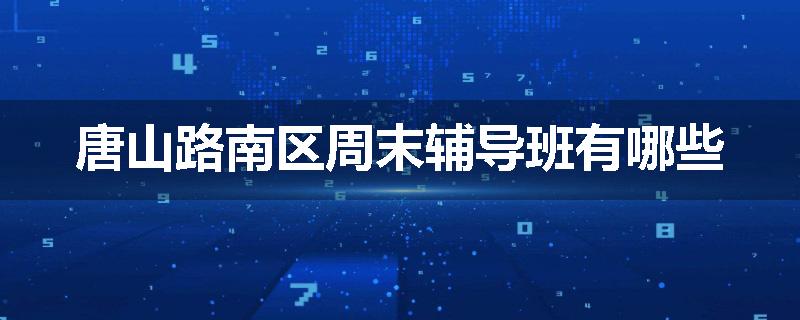 唐山路南区周末辅导班有哪些