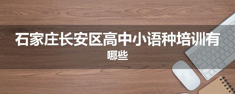 石家庄长安区高中小语种培训有哪些