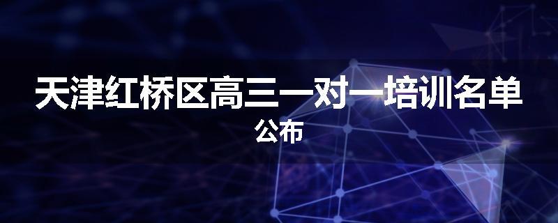 天津红桥区高三一对一培训名单公布