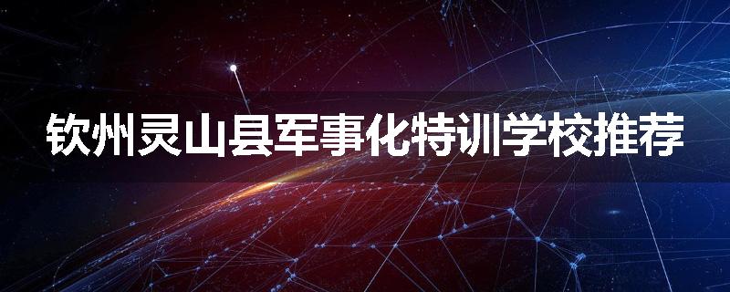 钦州灵山县军事化特训学校推荐