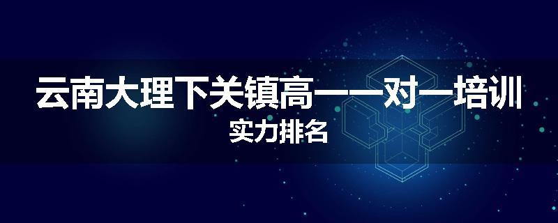 云南大理下关镇高一一对一培训实力排名