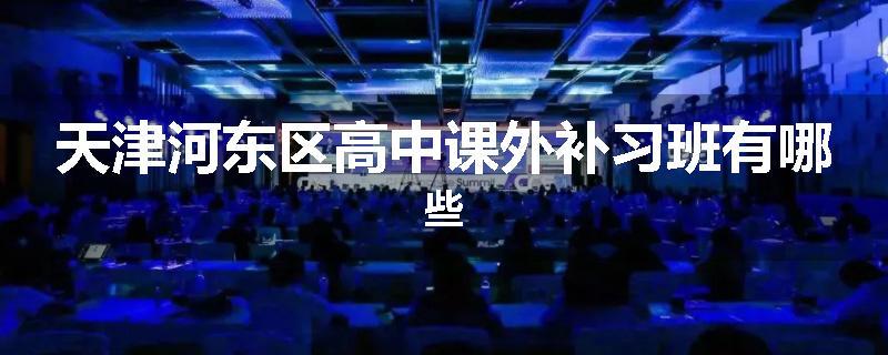 天津河东区高中课外补习班有哪些