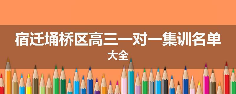 宿迁埇桥区高三一对一集训名单大全