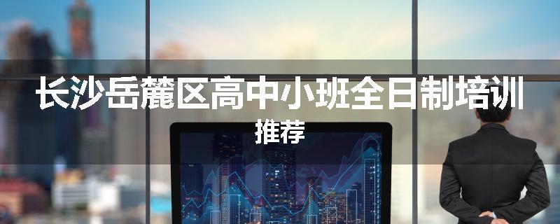 长沙岳麓区高中小班全日制培训推荐