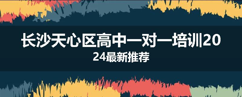 长沙天心区高中一对一培训2024最新推荐