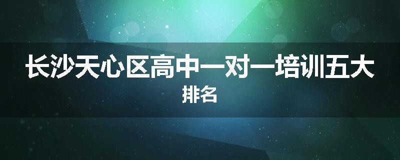 长沙天心区高中一对一培训五大排名