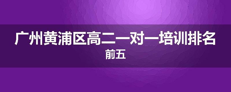 广州黄浦区高二一对一培训排名前五