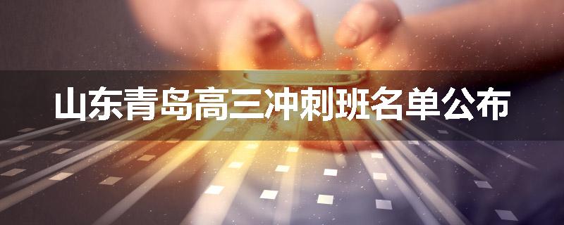 山东青岛高三冲刺班名单公布