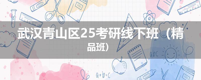 武汉青山区25考研线下班（精品班）