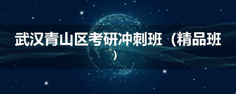 武汉青山区考研冲刺班（精品班）