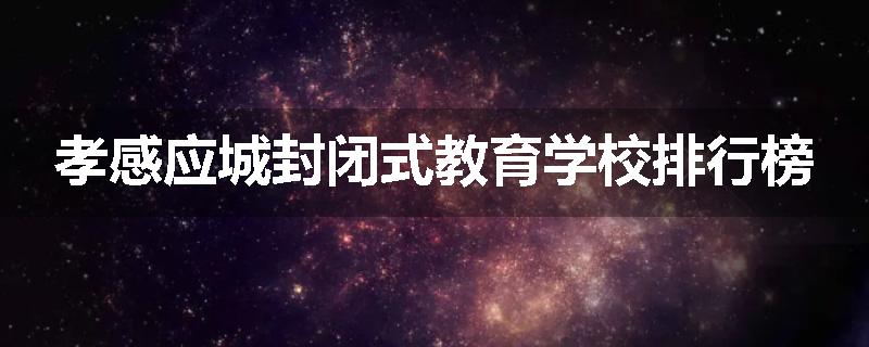 孝感应城封闭式教育学校排行榜