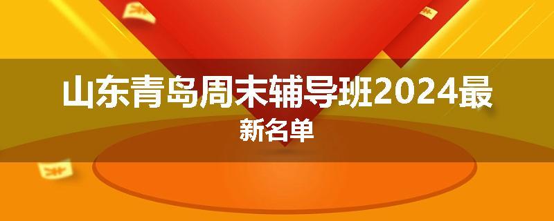 山东青岛周末辅导班2024最新名单