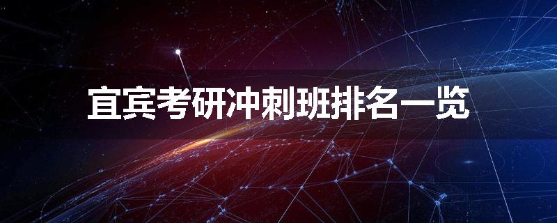 宜宾考研冲刺班排名一览