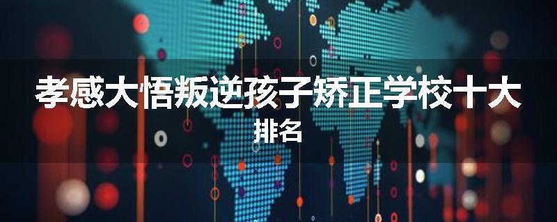 孝感大悟叛逆孩子矫正学校十大排名