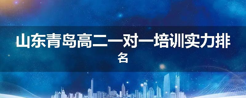 山东青岛高二一对一培训实力排名