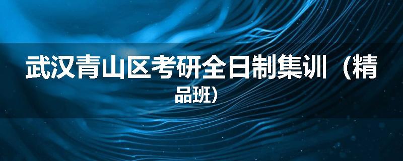 武汉青山区考研全日制集训（精品班）