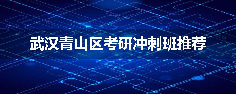 武汉青山区考研冲刺班推荐