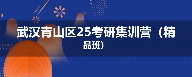 武汉青山区25考研集训营（精品班）