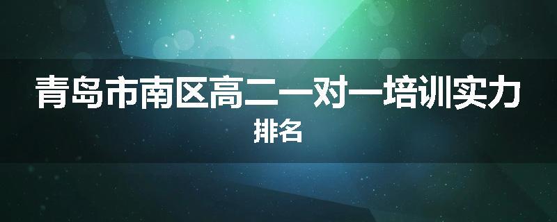 青岛市南区高二一对一培训实力排名