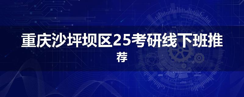 重庆沙坪坝区25考研线下班推荐