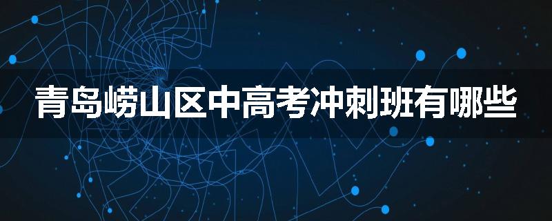 青岛崂山区中高考冲刺班有哪些