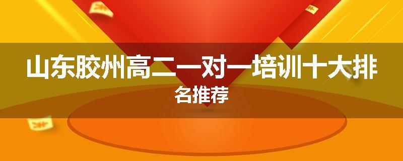 山东胶州高二一对一培训十大排名推荐
