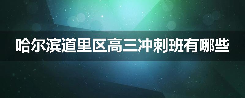 哈尔滨道里区高三冲刺班有哪些