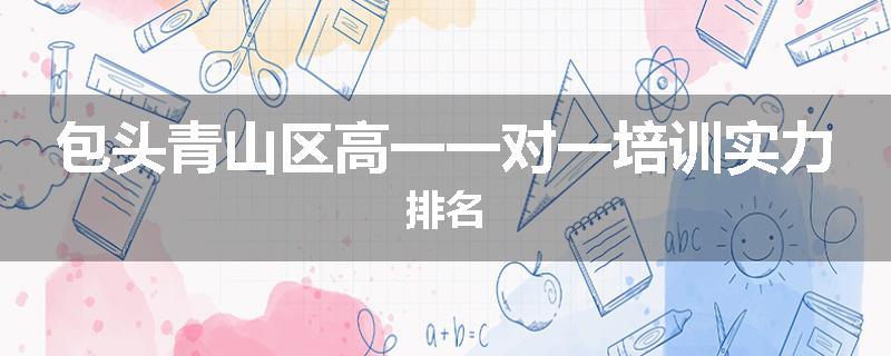 包头青山区高一一对一培训实力排名