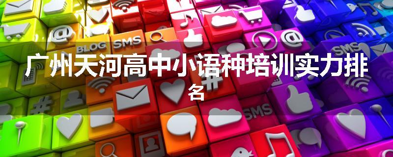 广州天河高中小语种培训实力排名