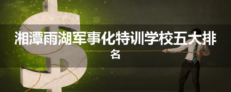 湘潭雨湖军事化特训学校五大排名