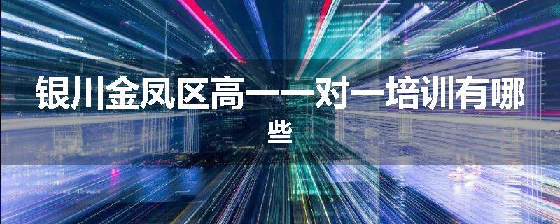 银川金凤区高一一对一培训有哪些