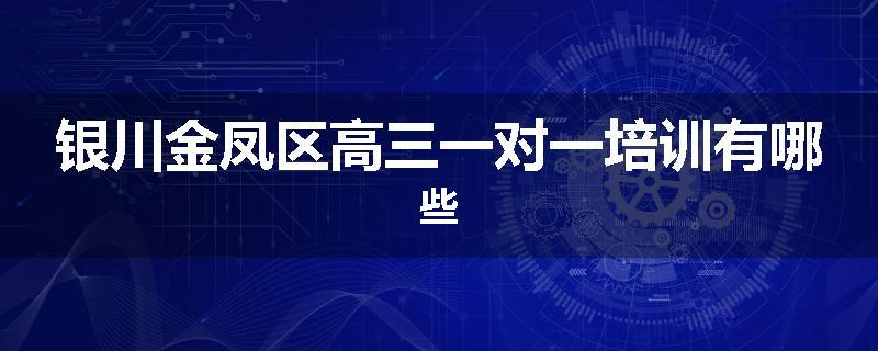 银川金凤区高三一对一培训有哪些