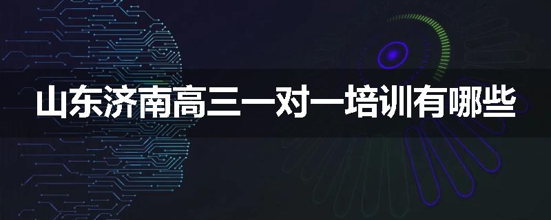 山东济南高三一对一培训有哪些