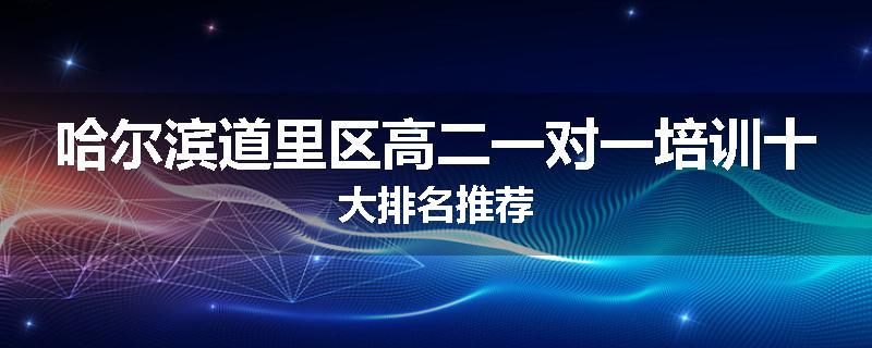哈尔滨道里区高二一对一培训十大排名推荐