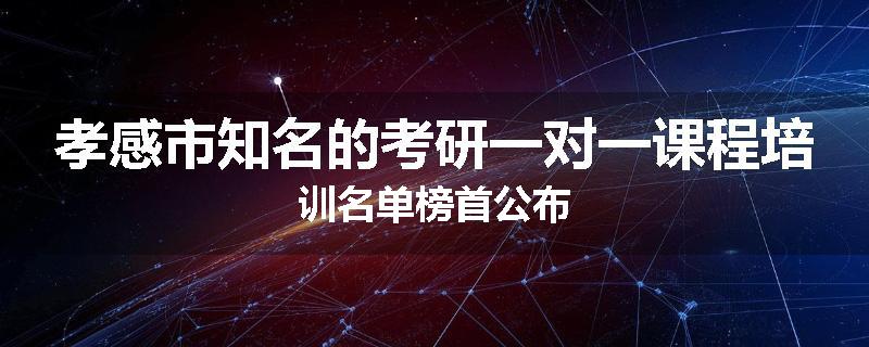 孝感市知名的考研一对一课程培训名单榜首公布