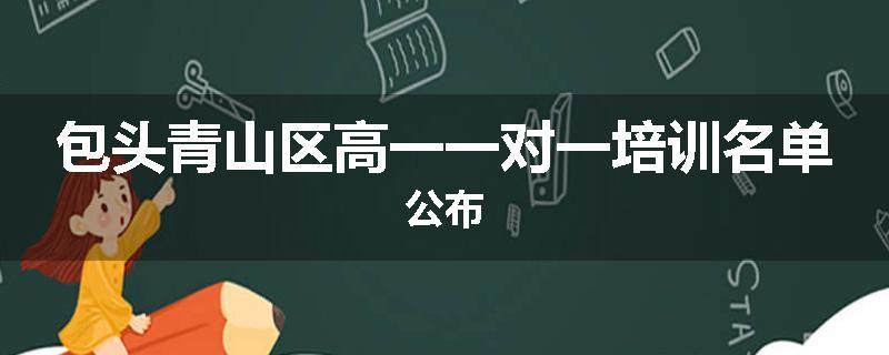 包头青山区高一一对一培训名单公布