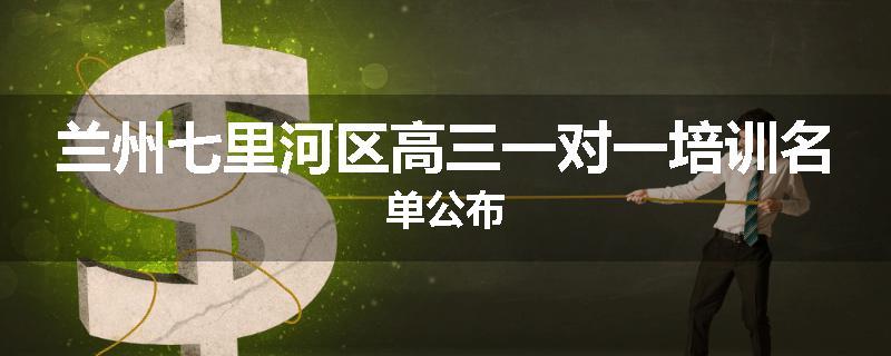 兰州七里河区高三一对一培训名单公布