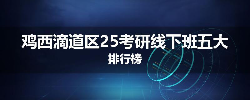 鸡西滴道区25考研线下班五大排行榜