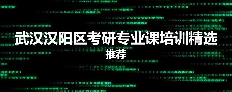 武汉汉阳区考研专业课培训精选推荐