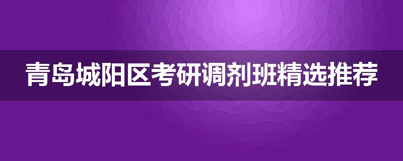 青岛城阳区考研调剂班精选推荐
