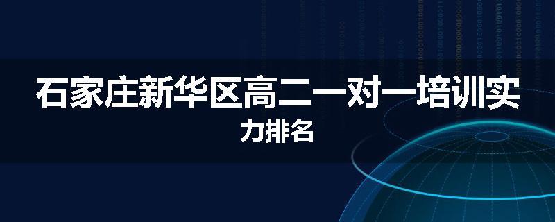 石家庄新华区高二一对一培训实力排名