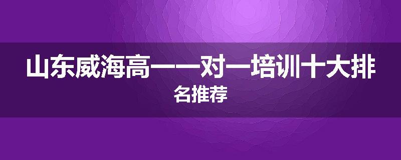 山东威海高一一对一培训十大排名推荐