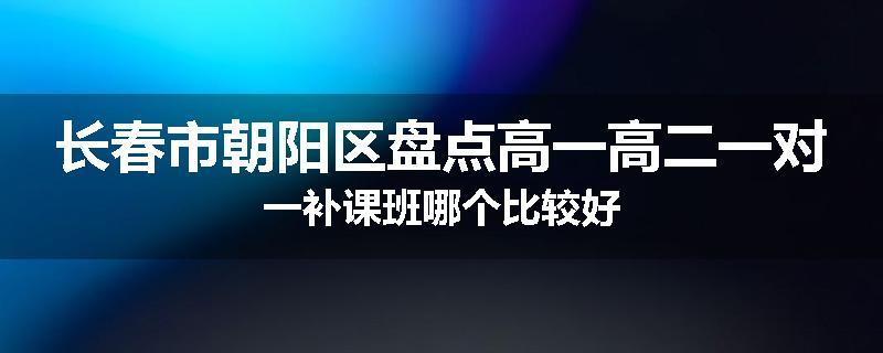 长春市朝阳区盘点高一高二一对一补课班哪个比较好