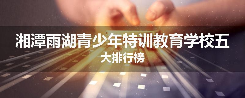 湘潭雨湖青少年特训教育学校五大排行榜