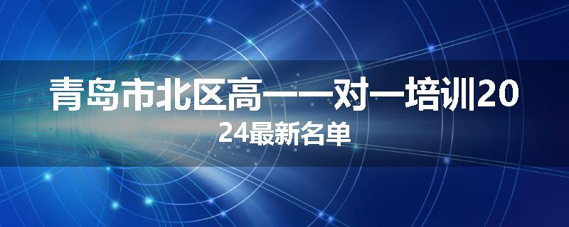青岛市北区高一一对一培训2024最新名单