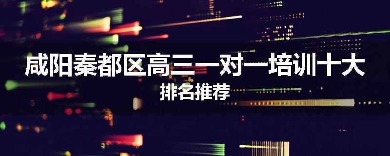 咸阳秦都区高三一对一培训十大排名推荐